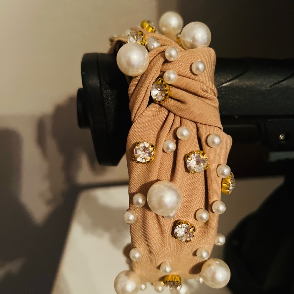 🤩 pearl jeweled headband